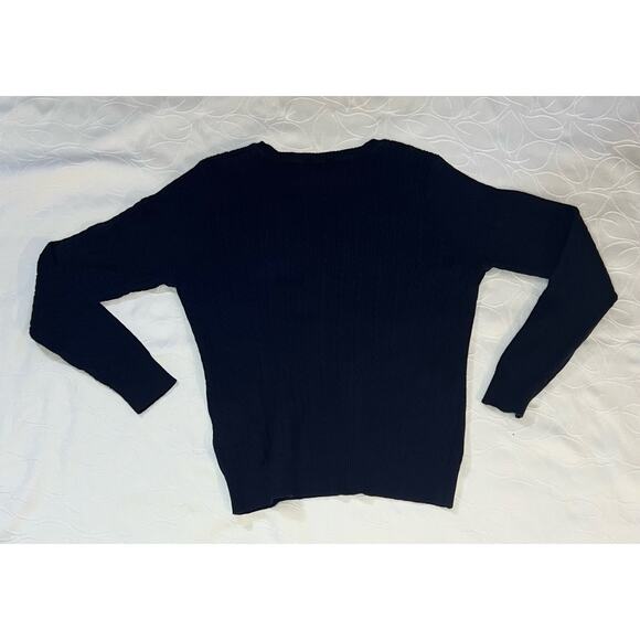 IZOD-Women’s V-NeckBlue Women’s Large Cotton Sweater - Picture 5 of 5